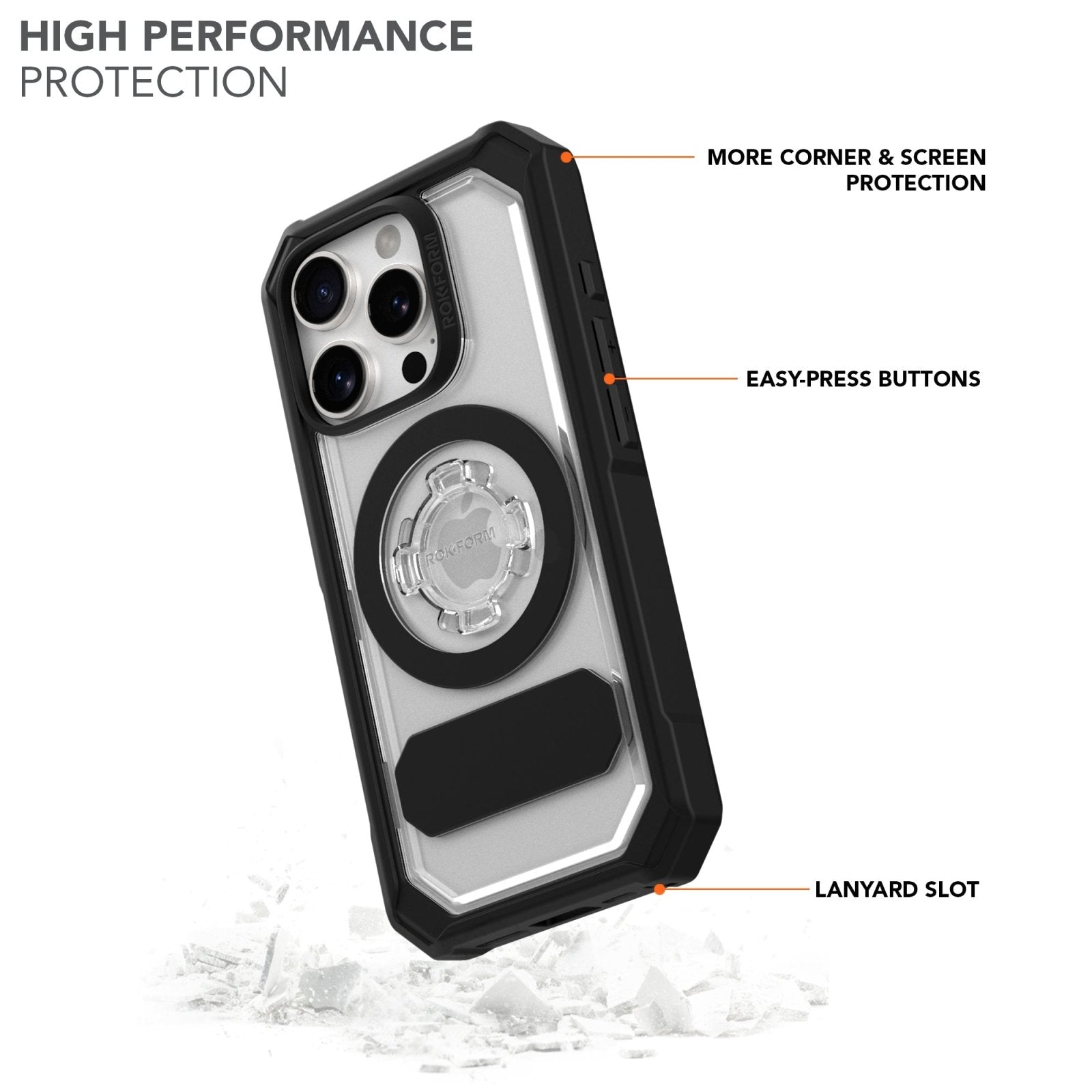 iPhone 16 Pro Clear Crystal MagSafe Case, Military-Grade Drop Protection Cover