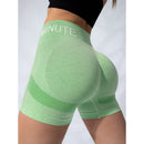 Running Sports Shorts Women Seamless Knit Shorts Stretchy High Waist Yoga Leggings Sexy Butt Liftting Fashion Letter Gym Shorts