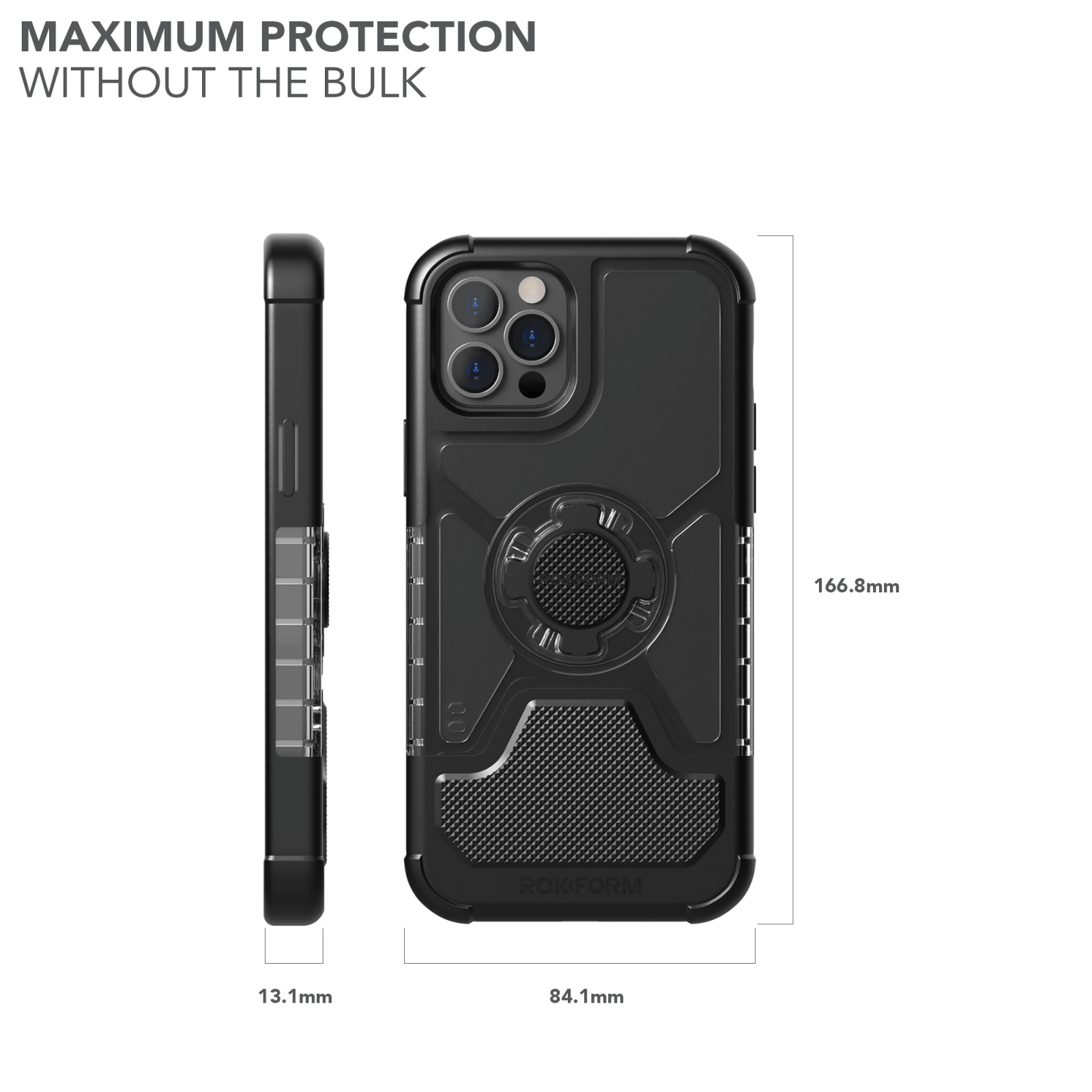 Rokform Crystal Case for iPhone 12 Pro Max: Magnetic, Shockproof, Slim, Mountable Protection