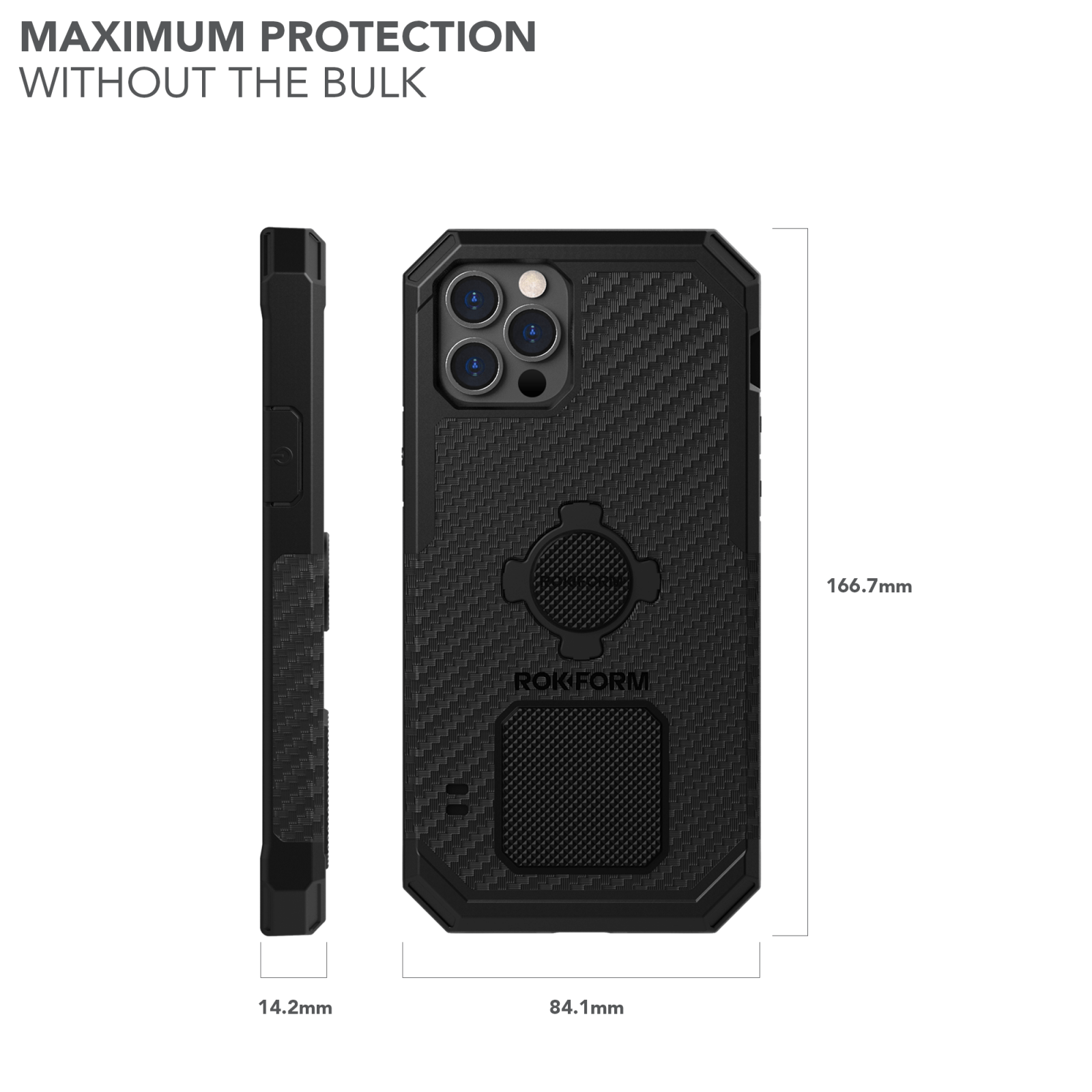 Rokform iPhone 12 Pro Max Rugged Case Military-Grade Magnetic Mountable Protection