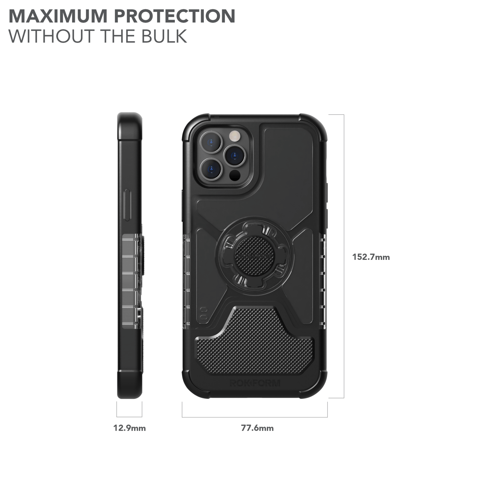 Rokform Crystal Protective iPhone 12/12 Pro Case with Magnetic Mounting