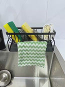 Kitchen Sink Drain Rack Organizer Abs Plastic Self-draining Sink Shelf Soap Sponge Holder Dishcloth Towel Rack Filter Basket